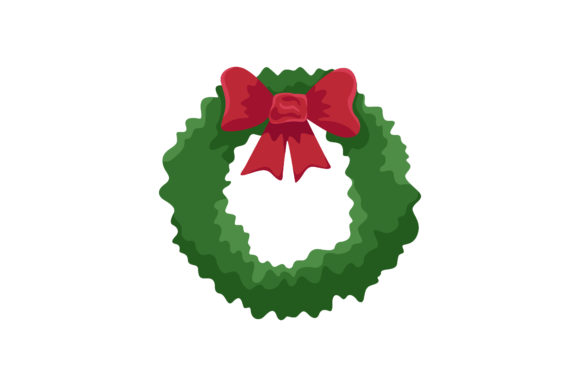 A Mistletoe with Red Ribbon Illustration