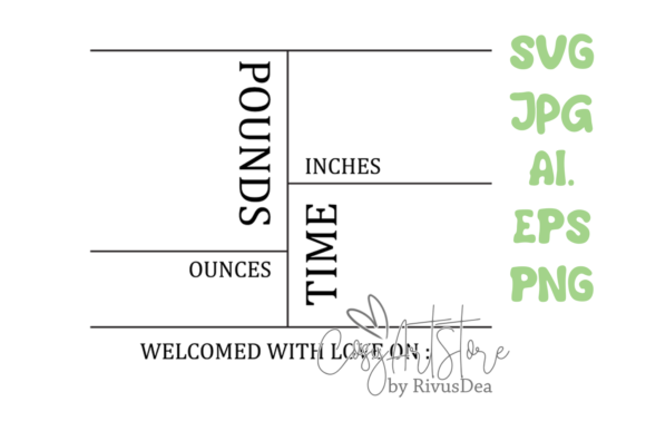 Birth Stats SVG. Baby Announcement