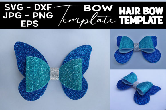 Butterfly Hair Bow Template SVG DIY Hair