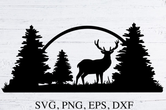 Deer SVG Silhouette Sign Cricut File