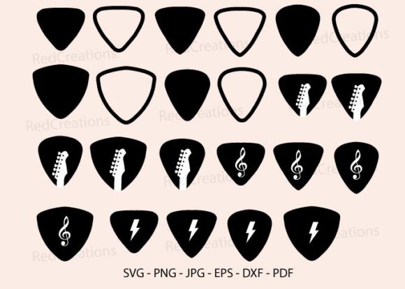 Guitar Pick Svg, Guitarist Musical, Rock