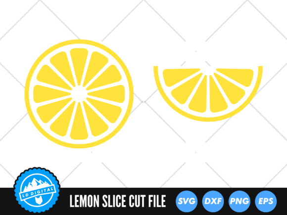 Lemon Slice SVG Kawaii Fruit SVG