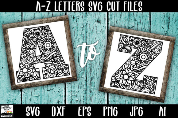 Mandala Alphabet SVG Cut File Bundle