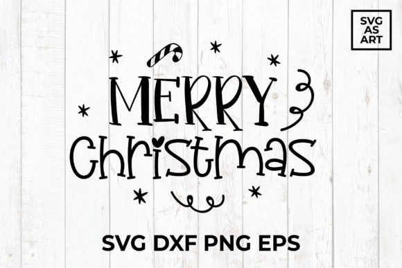 Merry Christmas Words SVG Vector