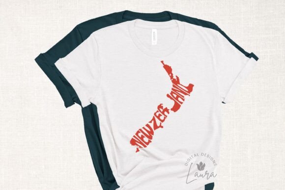 New Zealand in Map Shape, Svg Cut File