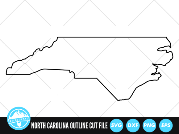 North Carolina Outline SVG USA States
