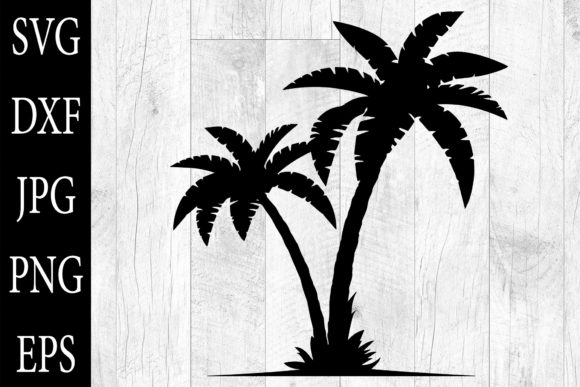 Palm Tree Silhouettes SVG EPS