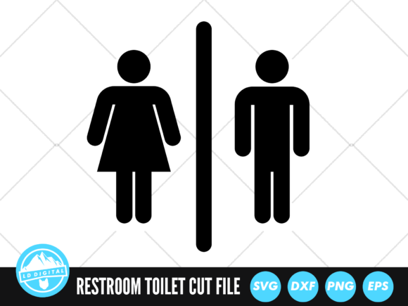 Restroom Symbol SVG Toilet Sign SVG