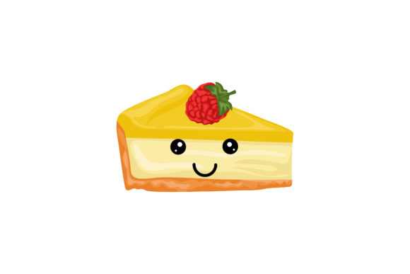 Sweet Yellow Pie Kawaii Illustration