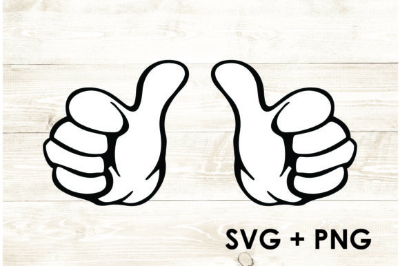 Thumbs Up Cartoon Hands Gloves SVG