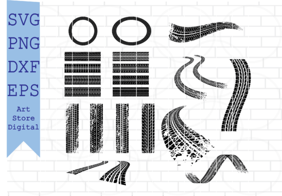 Tire Track Svg for Real Embroidery Projects