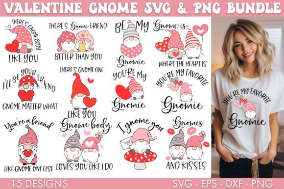 Valentine's Gnome SVG Bundle Sublimation